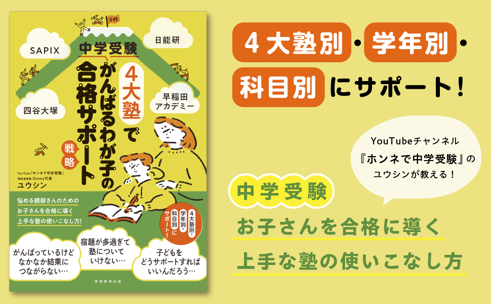 中学受験４大塾でがんばるわが子の合格サポート戦略